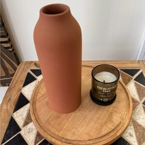 The Citizenry Terracotta Vase and Candle Set